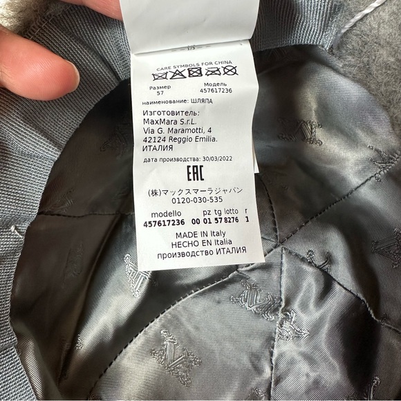 SOLD! On eBay 375MaxMara Label-cut Gray Alpaca Wool Blend Teddy Baseball Cap - Picture 15 of 16